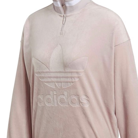 💕Adidas Originals Boyfriend velvet Zip sweatshirt - Picture 2 of 6